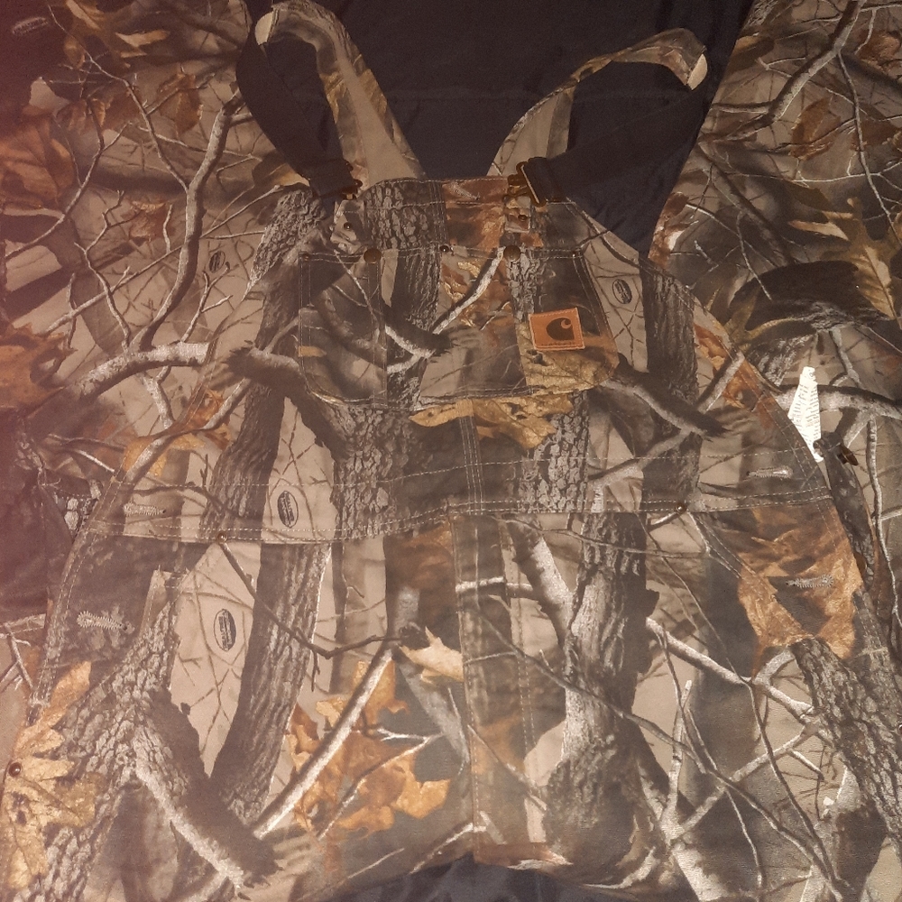 Carhartt realtree lined bibs Mens Size 40x32